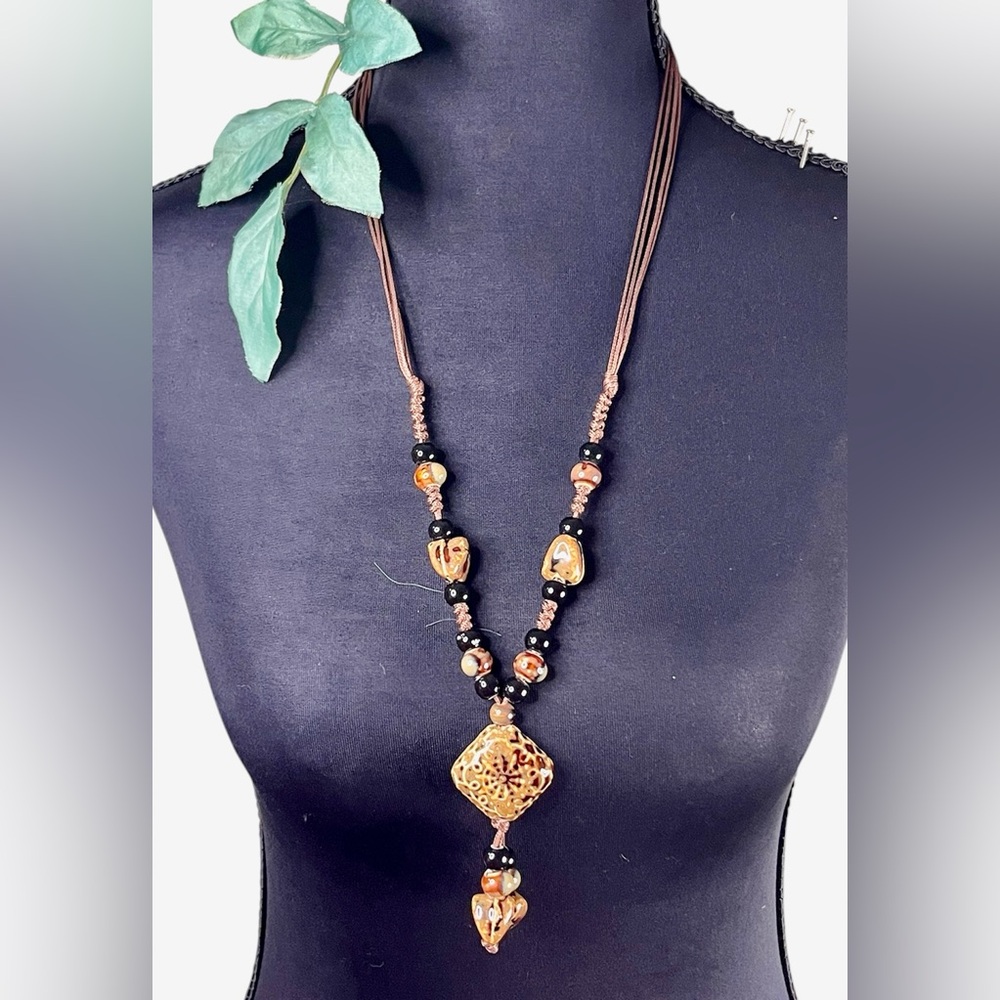 BOHO WESTERN ENAMEL BEADED NECKLACE